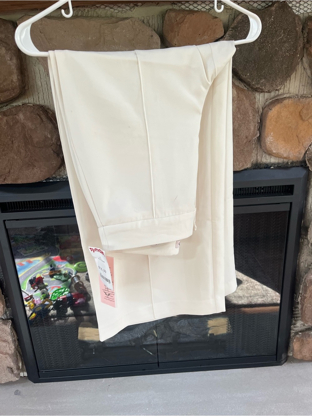 Cream Dress Pants - Classic Straight Leg